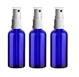 Set de 3 botellas 100 ml cristal azul con atomizador pulverizador blanco - spray pulverizador - para...